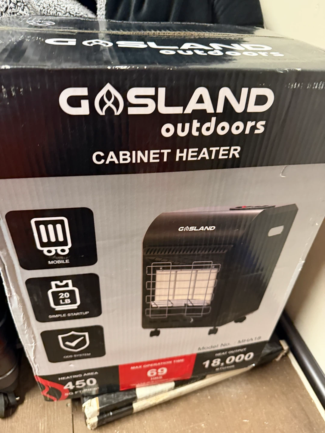 Gasland Outdoors Cabinet Heater - Black, 18,000 BTU - photo 2