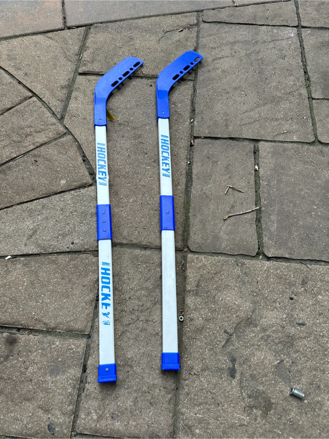 Hockey Sticks Set - Blue and White
