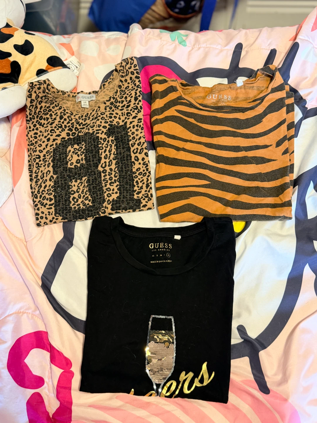 3 Guess Women's T-Shirts Bundle