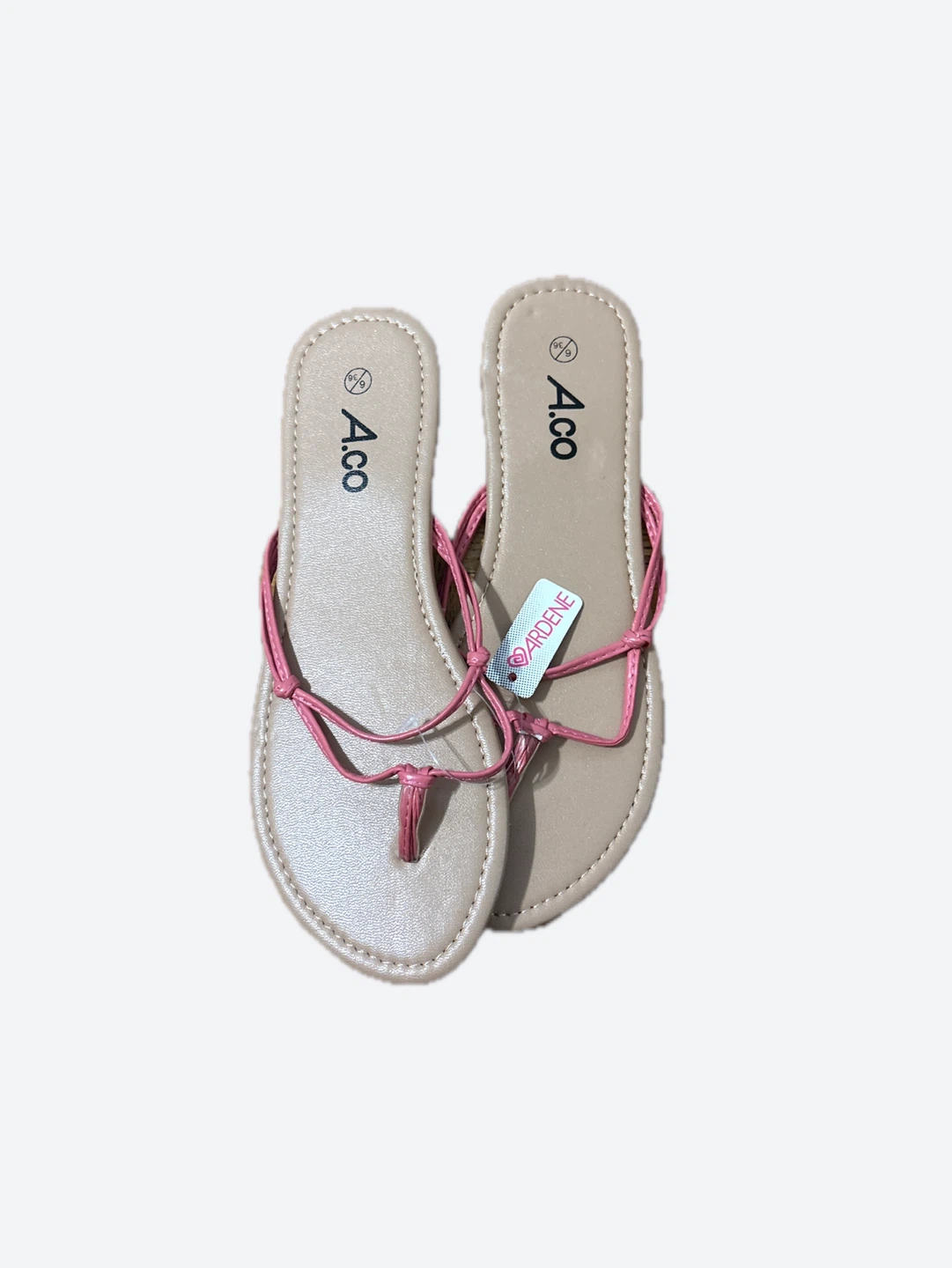 A.co Pink Strappy Flat Sandals