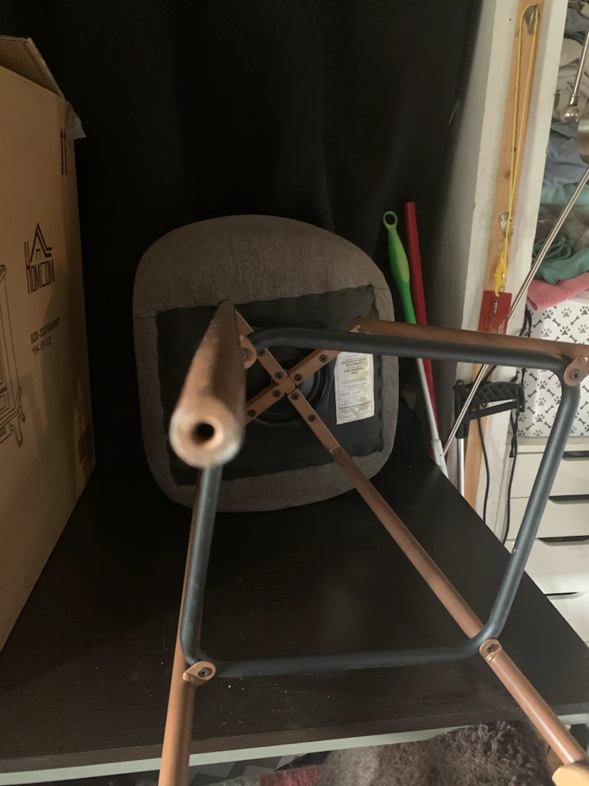 Bar stool with metal leggings - photo 2