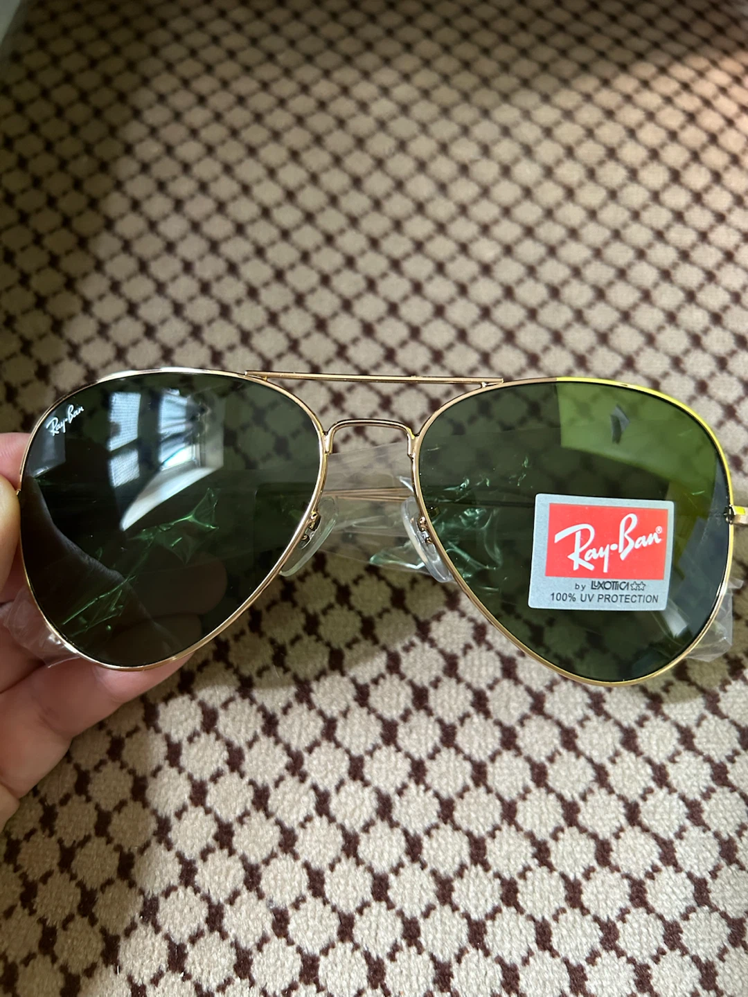 Brand New Ray-Ban Classic Aviator Sunglasses - Gold/Green - photo 2