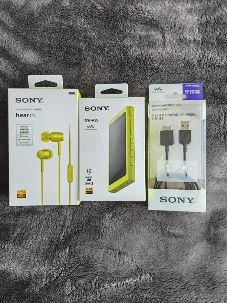 Sony Walkman NW-A35 (Lime Green) + Sony Earbuds - photo 2