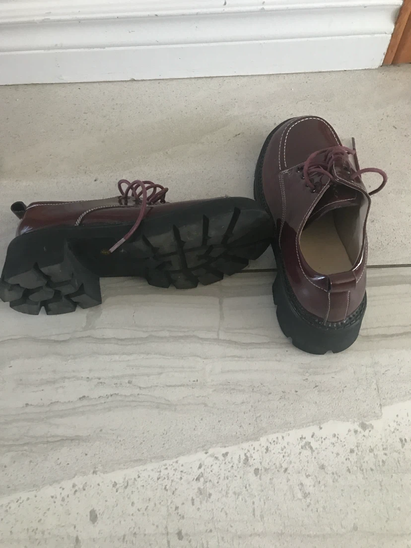 Burgundy Patent Leather Loafers - photo 2