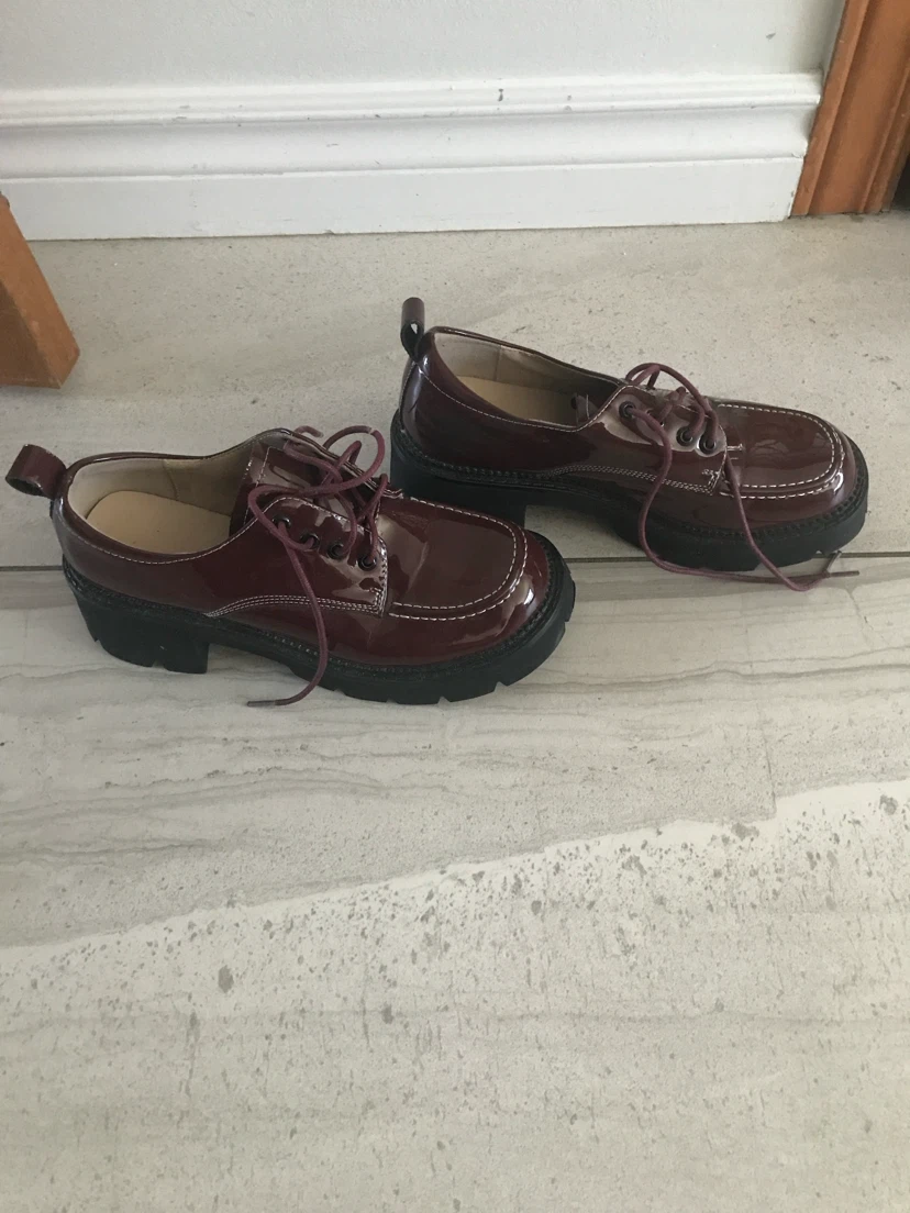 Burgundy Patent Leather Loafers - photo 3