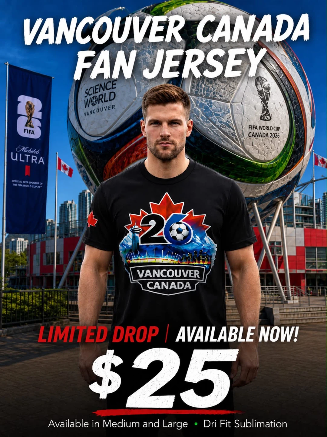 Vancouver Canada Fan Jersey - FIFA World Cup 2026