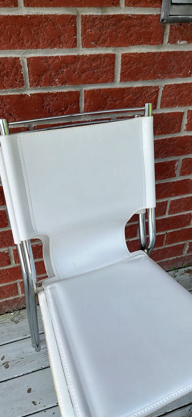 White Faux Leather Dining Chairs (Set of 4) - photo 3