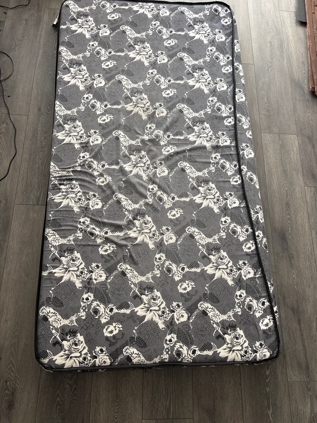 Gray Floral Twin Mattress