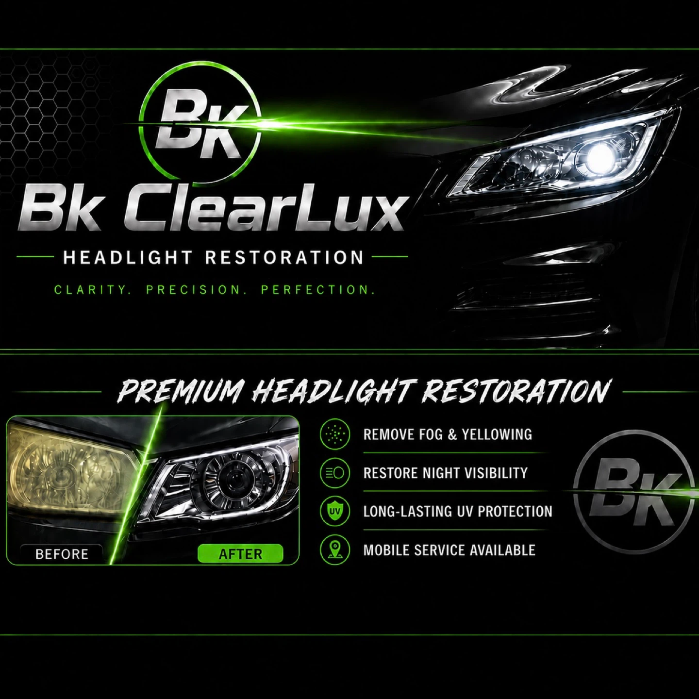 Bk ClearLux Headlight Restoration Kit