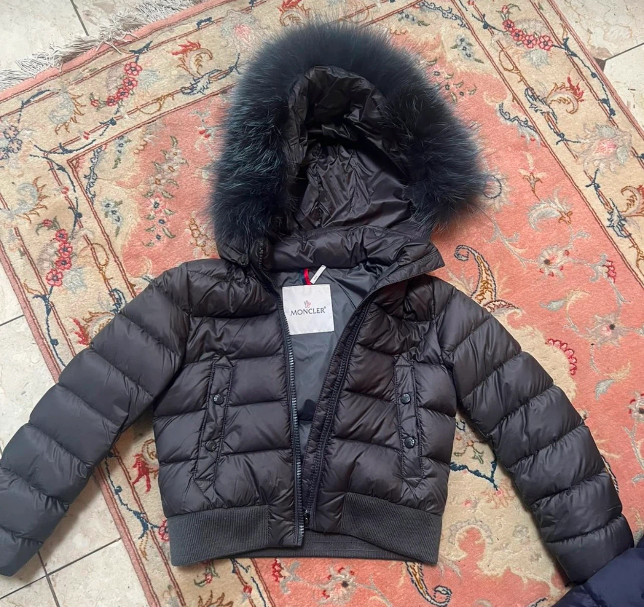 Moncler Puffer Jacket with Fur Hood