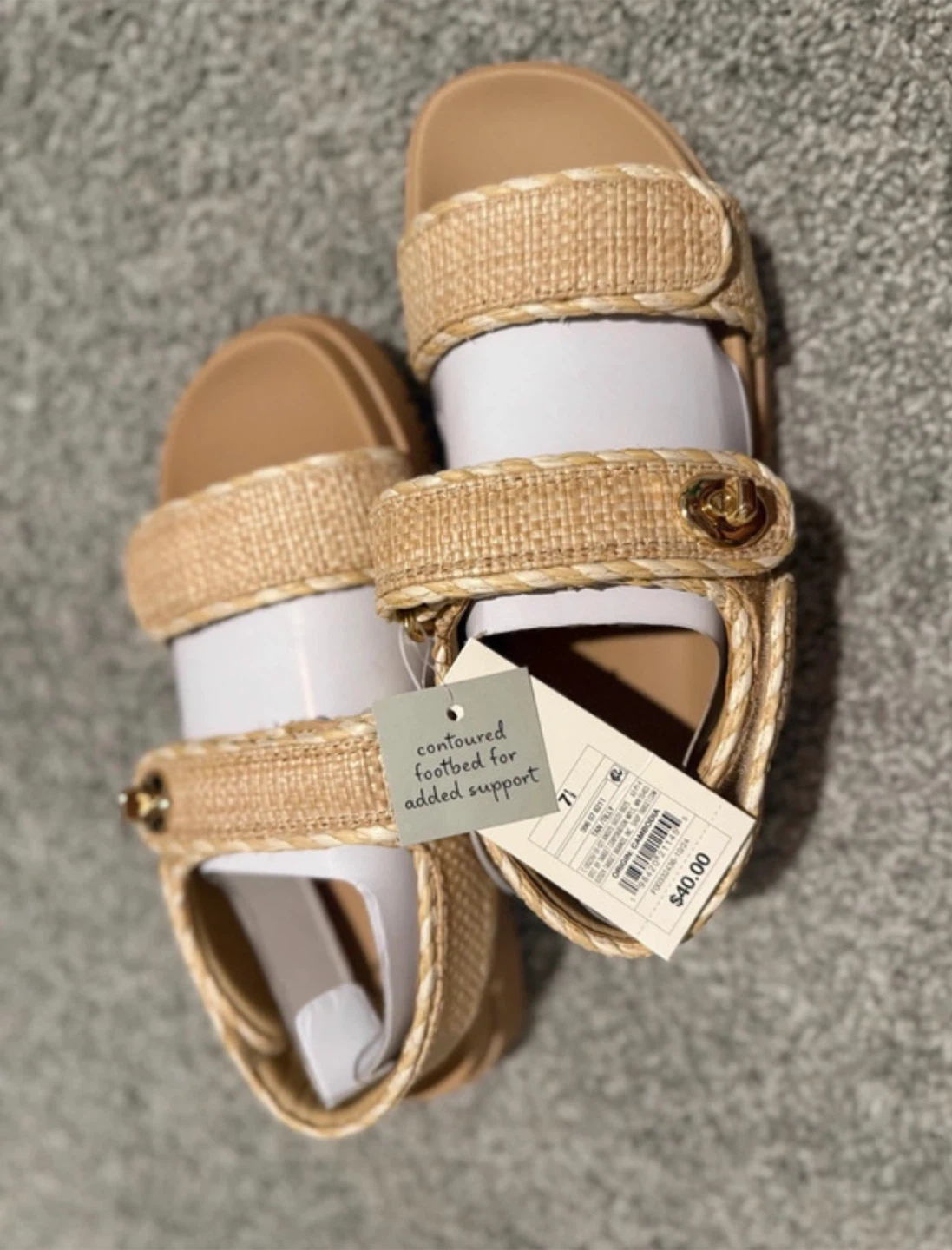 Target Tan Flat Sandals Size 7