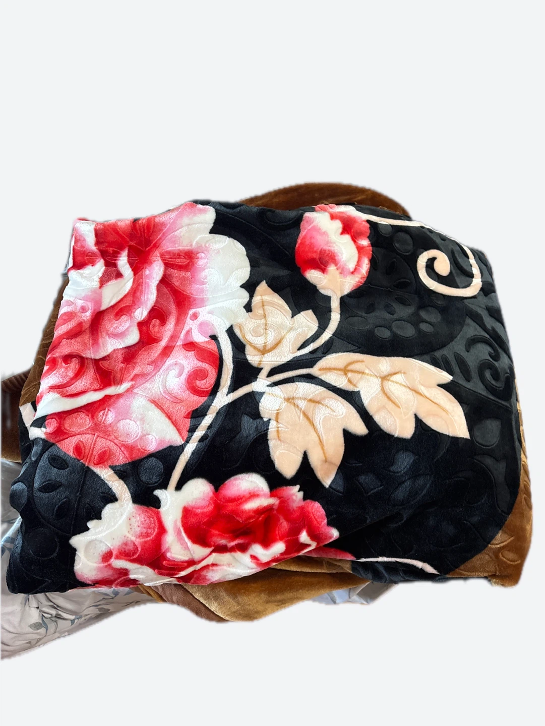 Fleece Blanket with Floral Print