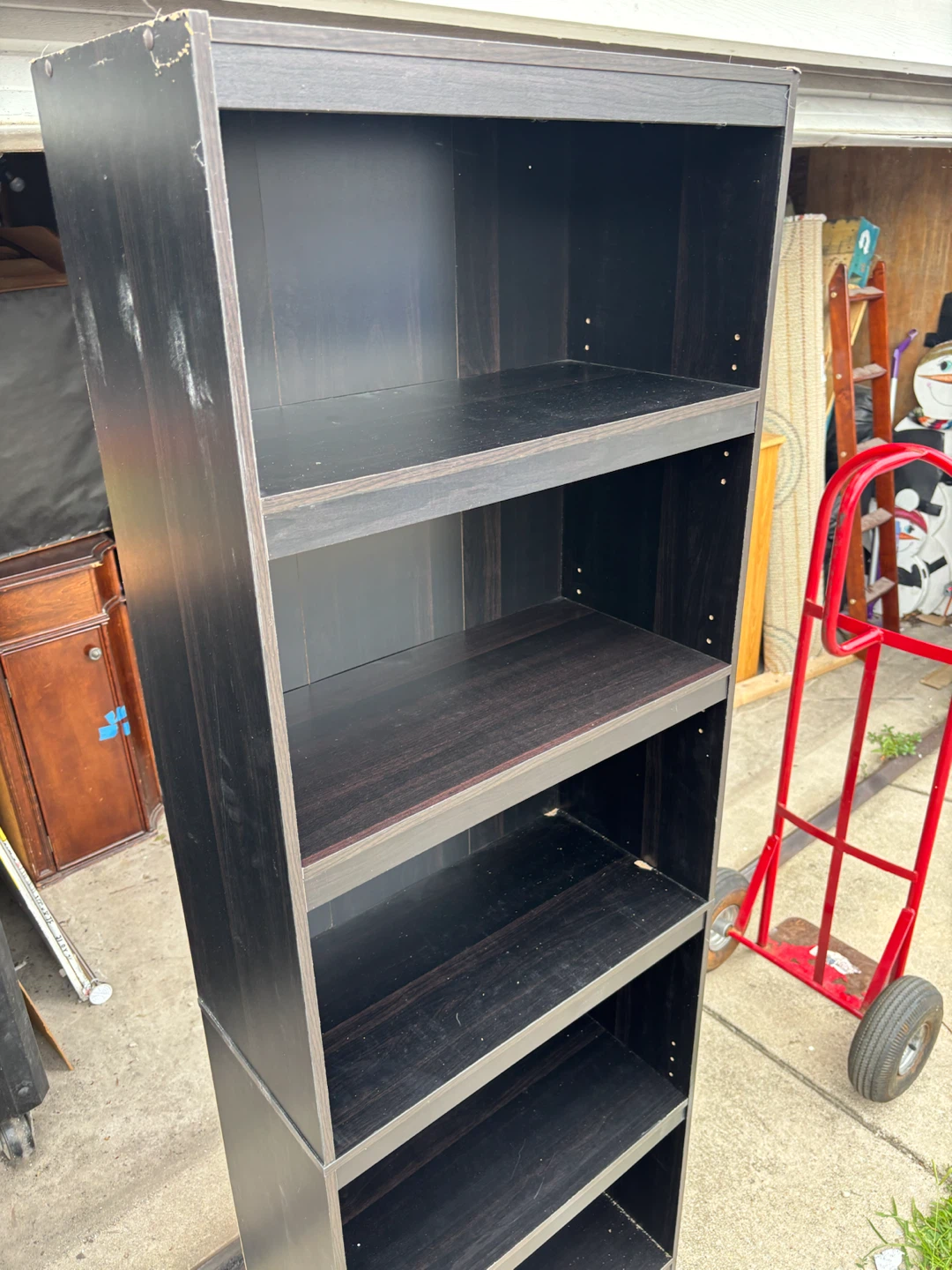 Black 5-Shelf Bookshelf - photo 2
