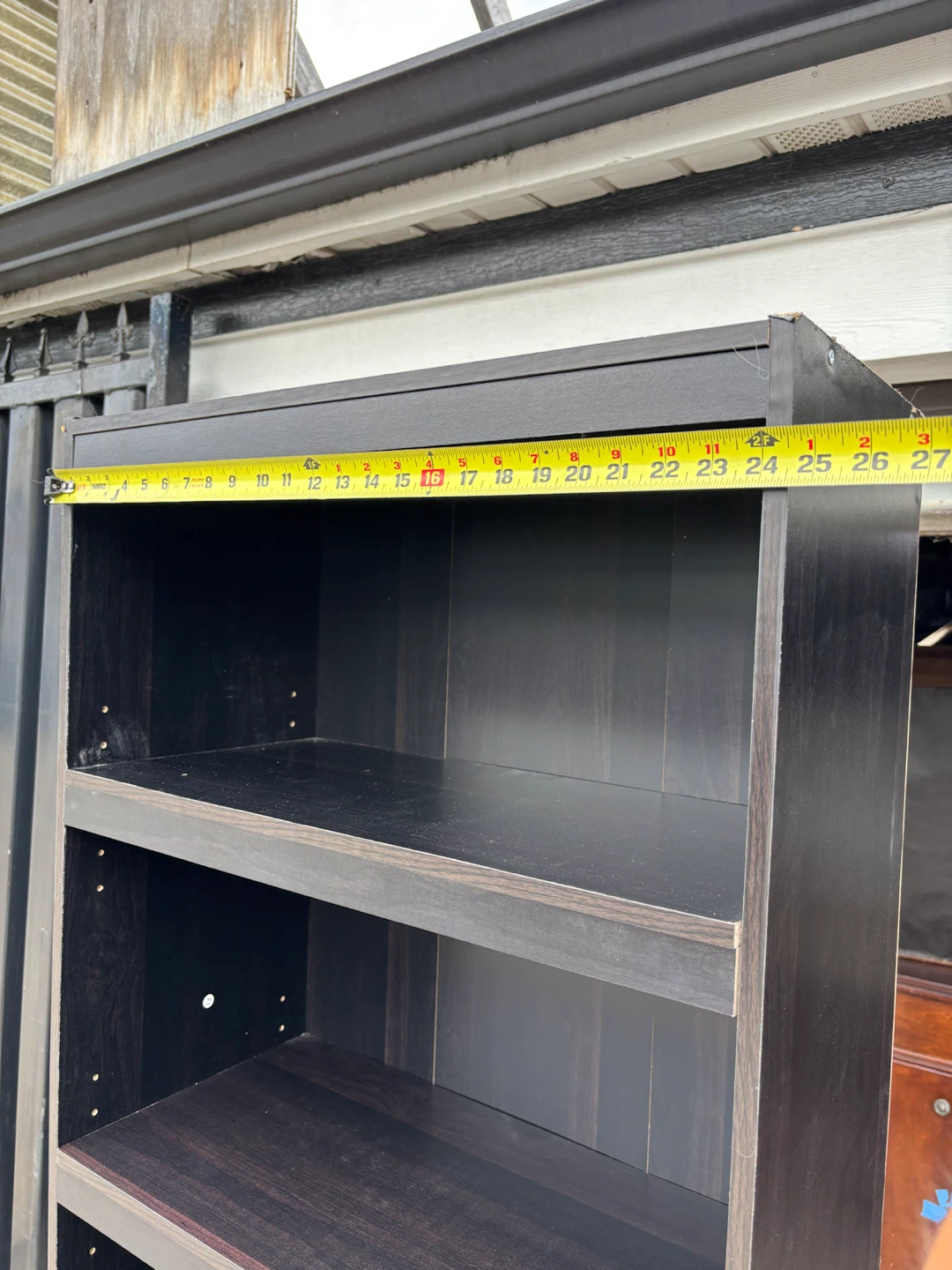 Black 5-Shelf Bookshelf - photo 3