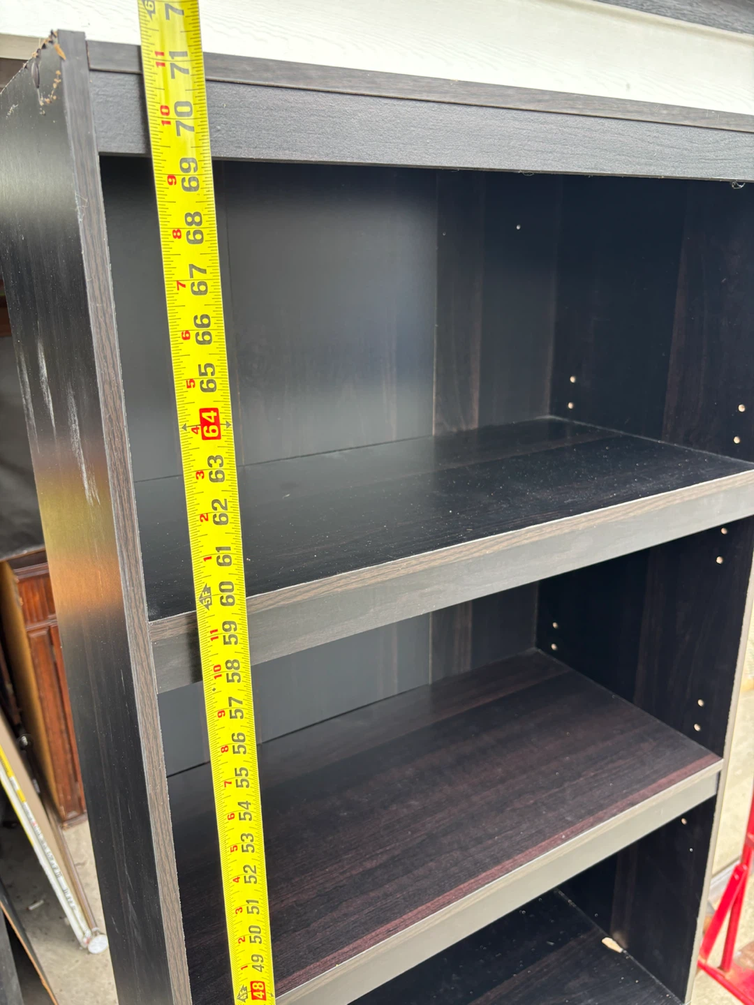 Black 5-Shelf Bookshelf - photo 4