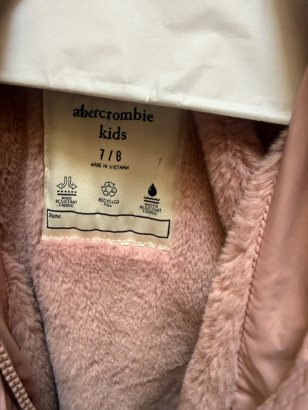 Abercrombie Kids Puffer Jacket Pink Size 7/8 - photo 3