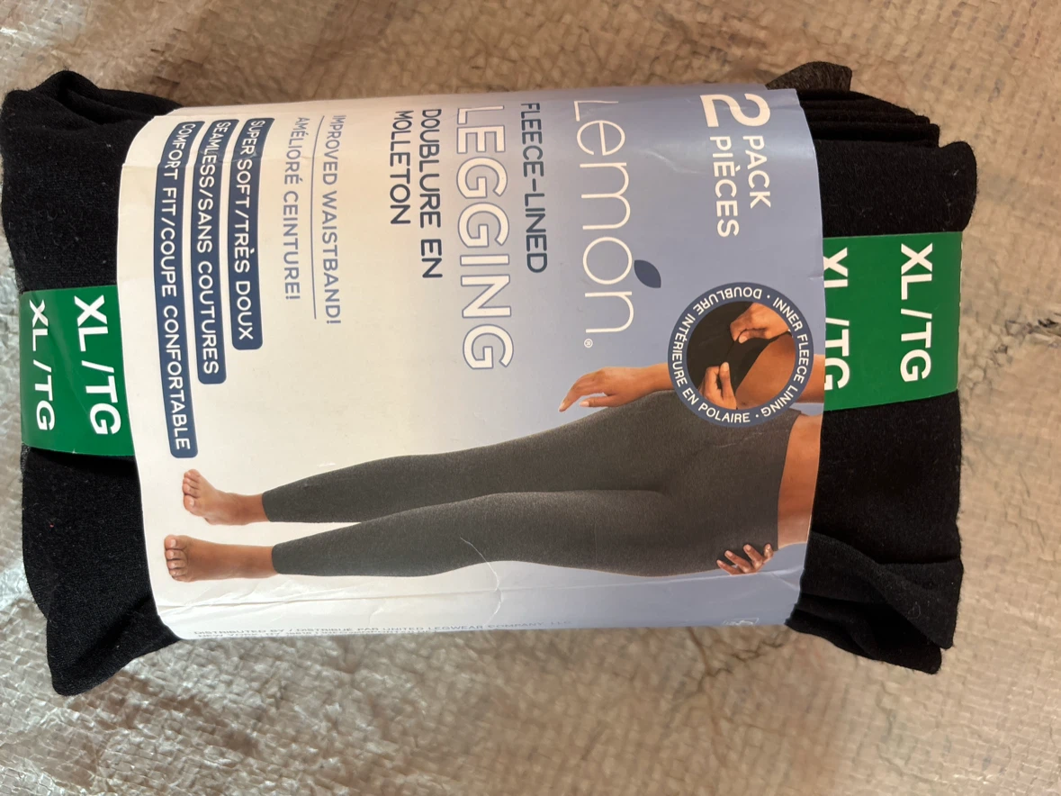 Lemon Fleece-Lined Leggings 2-Pack XL/TG