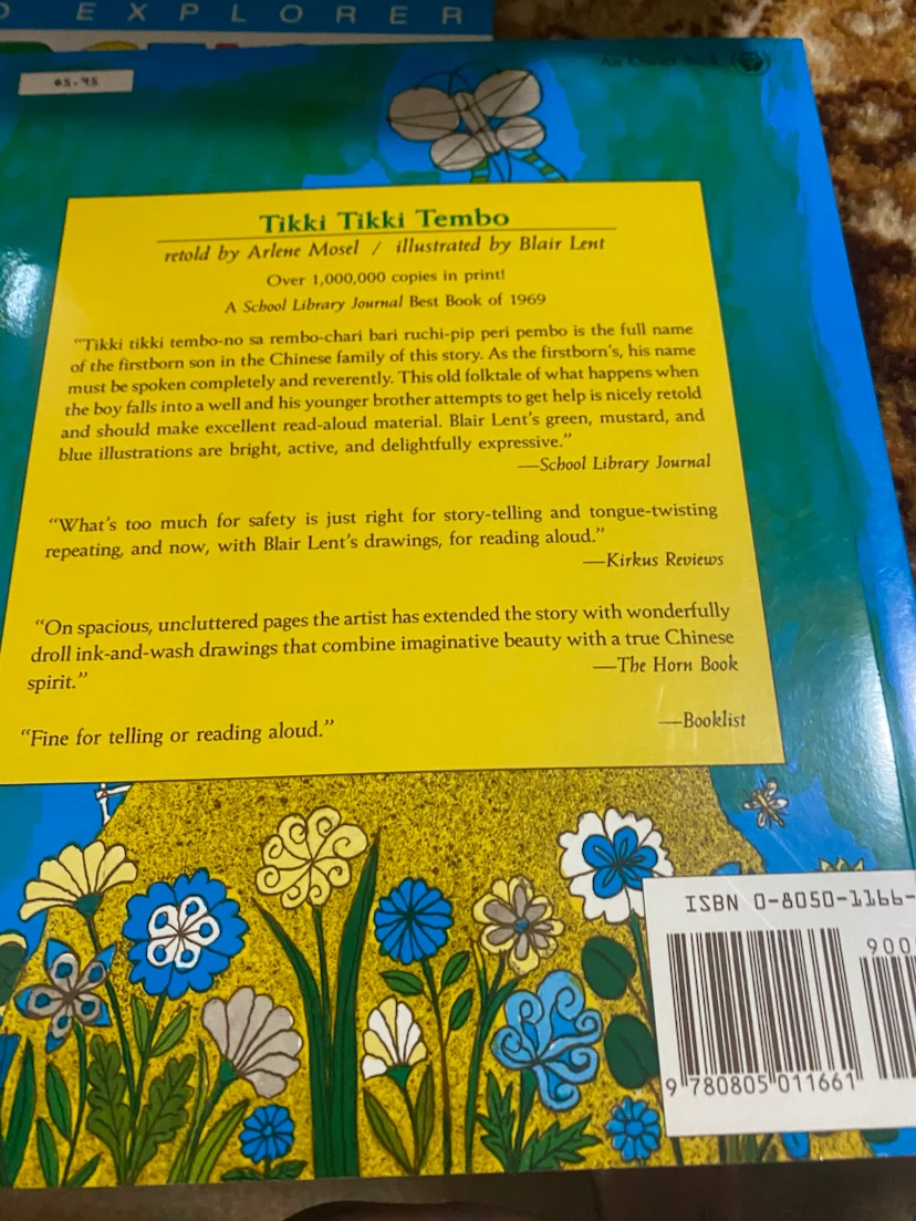 Tikki Tikki Tembo Children's Book - photo 2