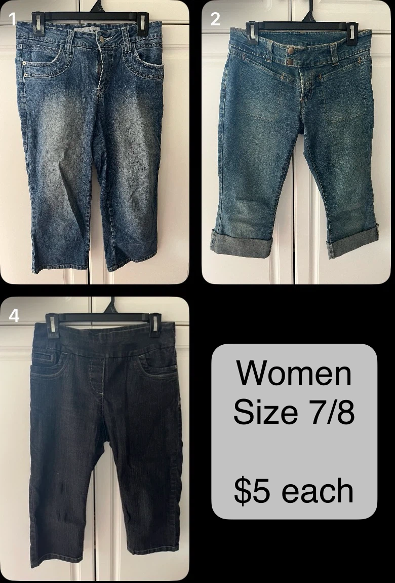 Women Jeans Capris Pants $5 each