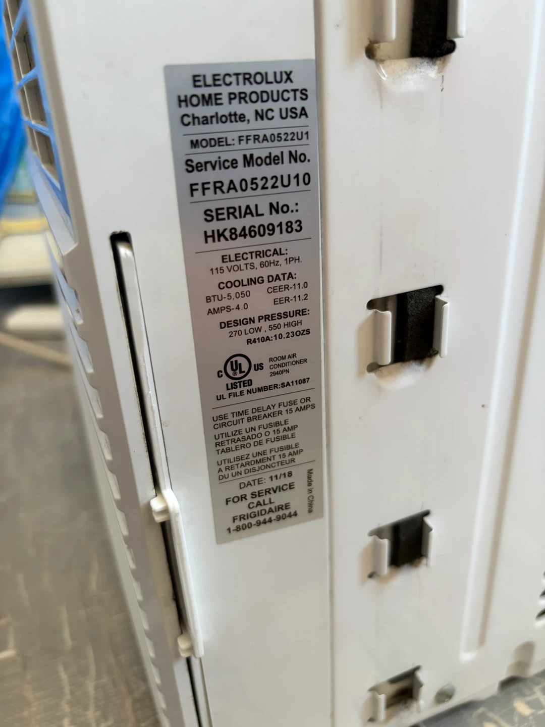 [Move out Sale]Frigidaire Window Air Conditioner BTU5050 - photo 2