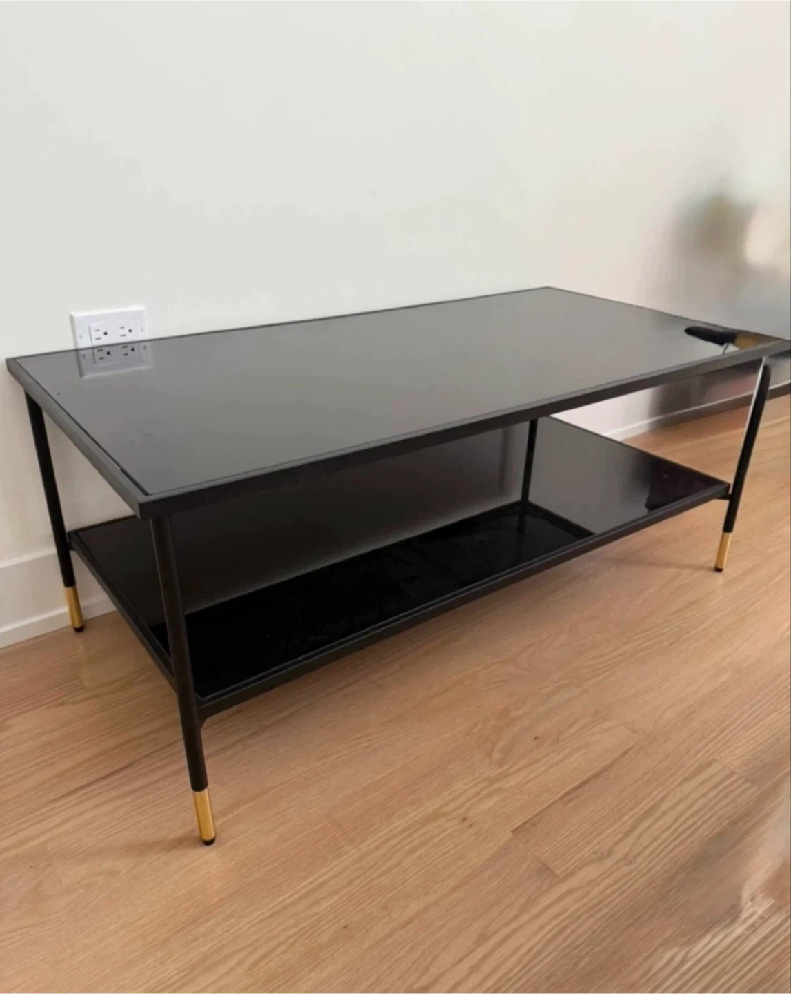 Black Glass Coffee Table - MOVING SALE