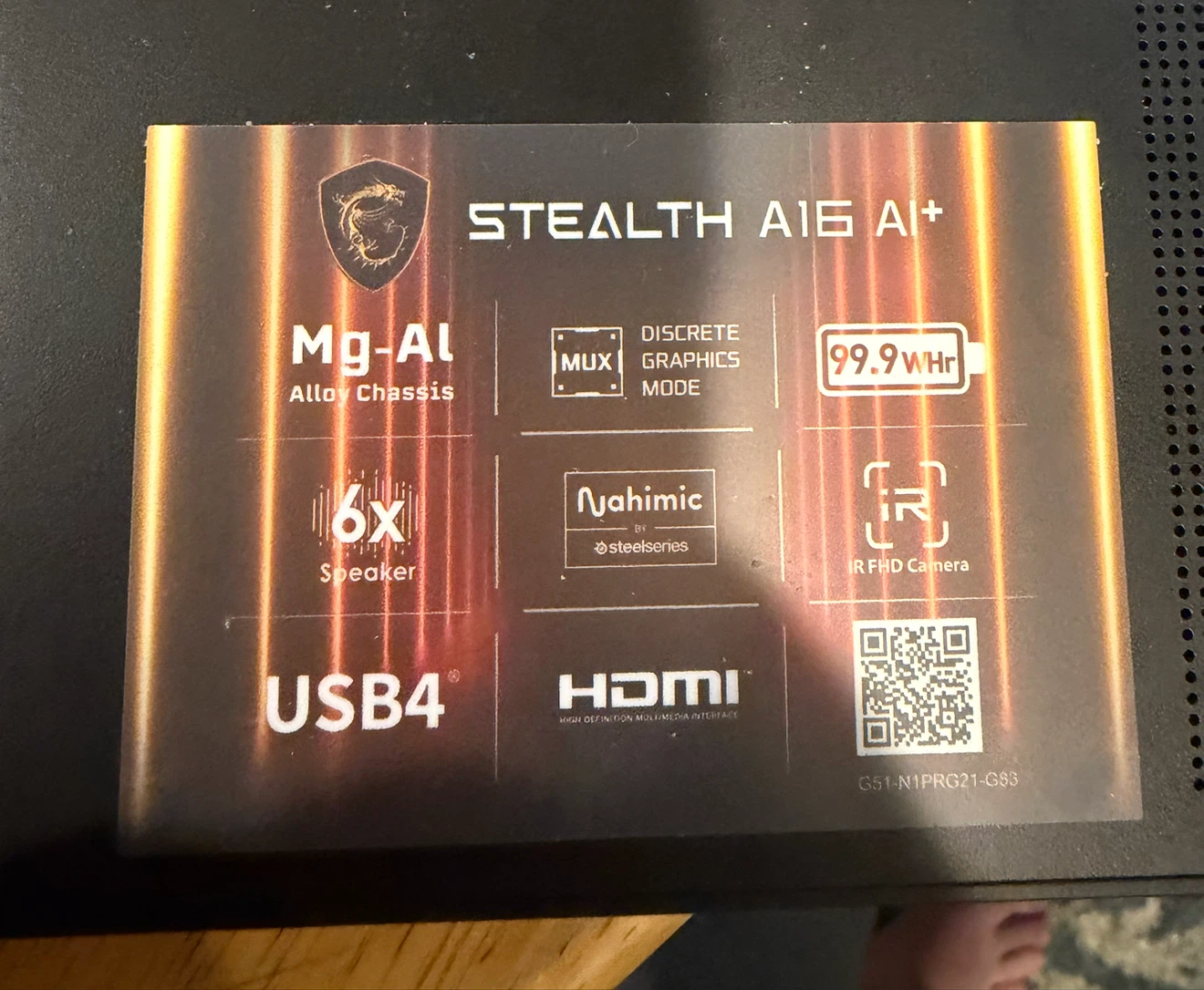 MSI Stealth A16 AI+ Laptop RTX 5080 - photo 3