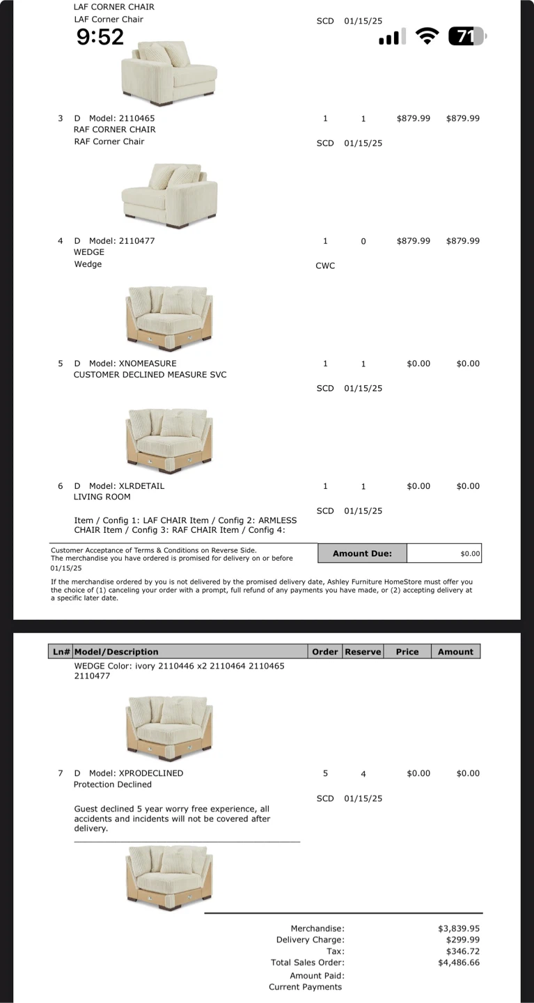 Ashely Furniture Real couch - photo 3