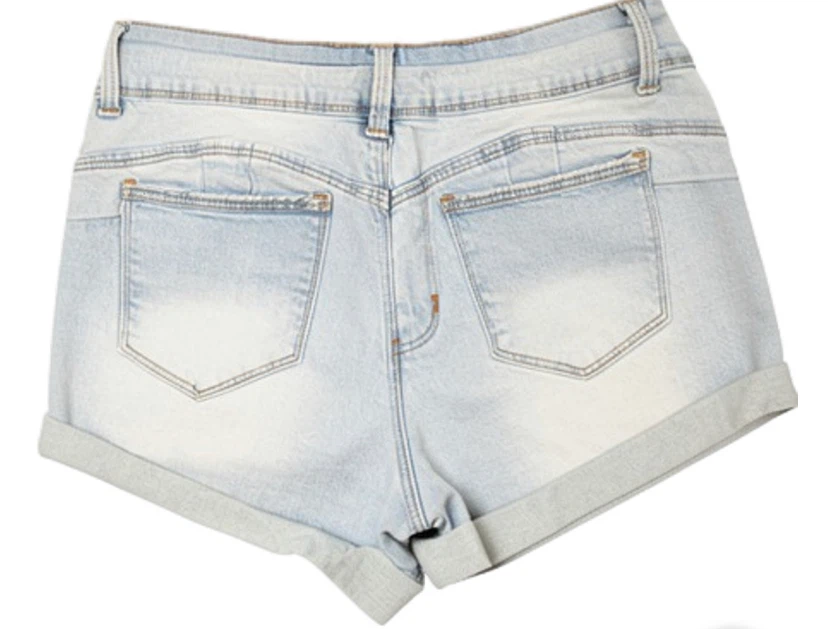 Forever 21 Light Wash Denim Shorts Size M - photo 2