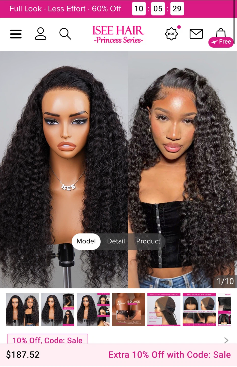 BRAND NEW ISEE HAIR 13x6 Wear & Go Deep Wave Wig