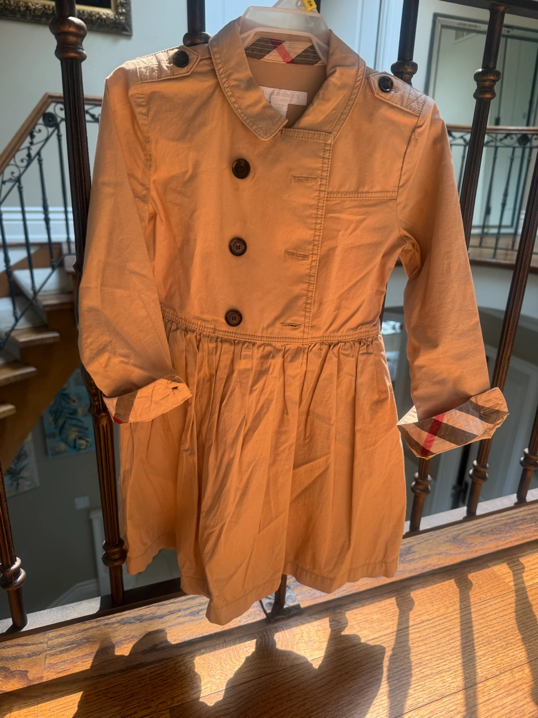 Burberry Kids Tan Trench Coat Dress