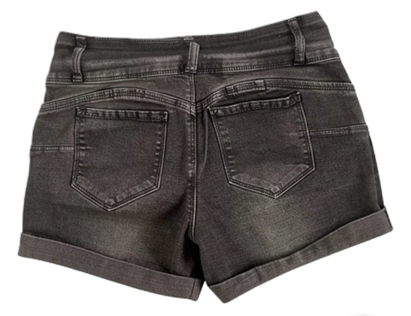 Forever 21 Black Denim Shorts Women's Size Medium - photo 2