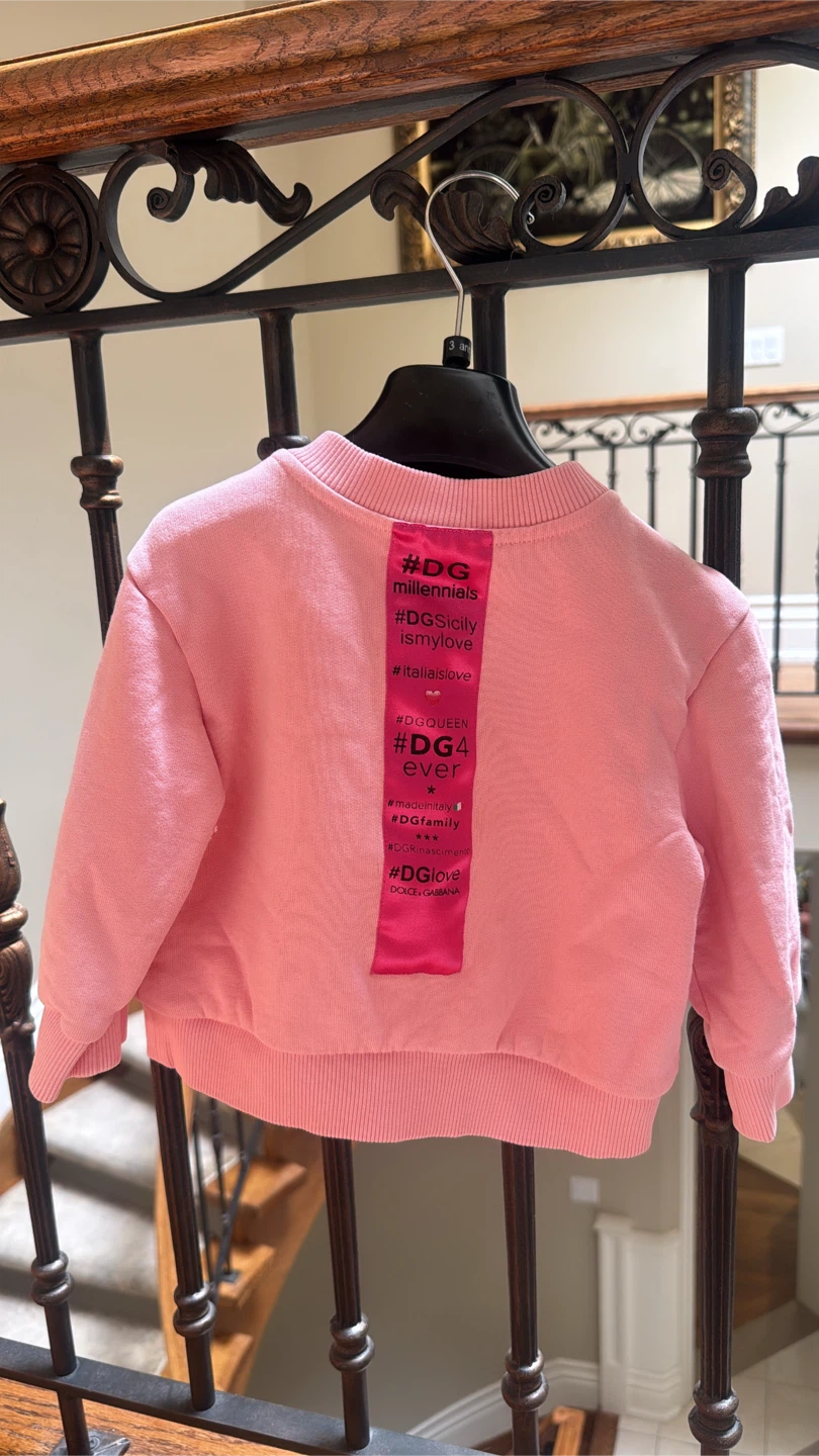 Dolce & Gabbana Pink "Amore" Patch Sweatshirt - photo 2