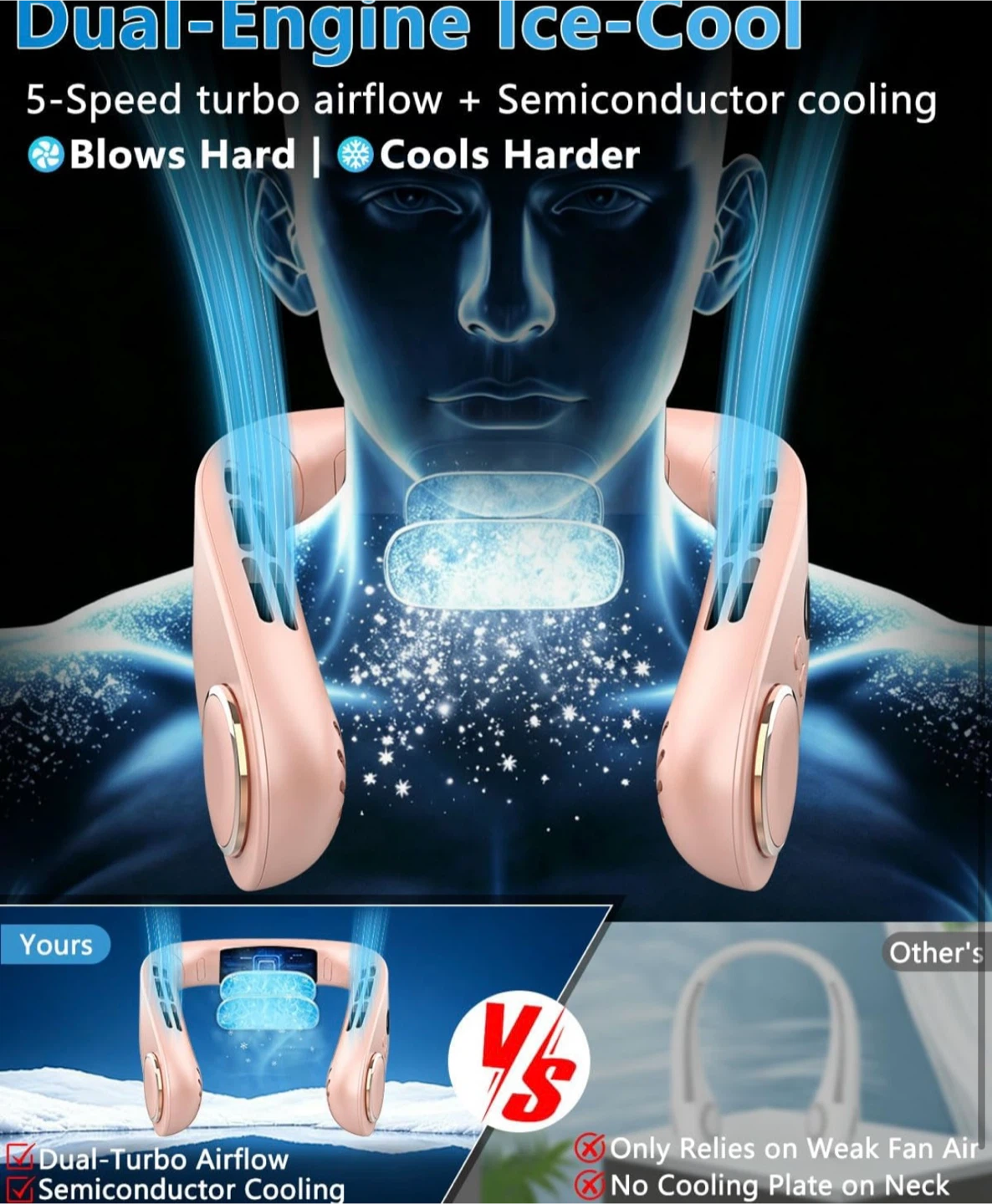 Neck Fan with Visual Display - photo 3