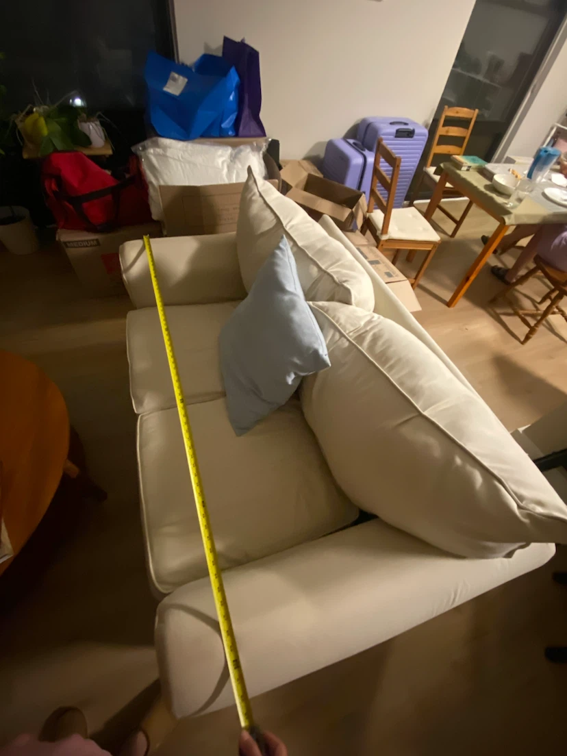 Cream Loveseat Sofa - photo 4