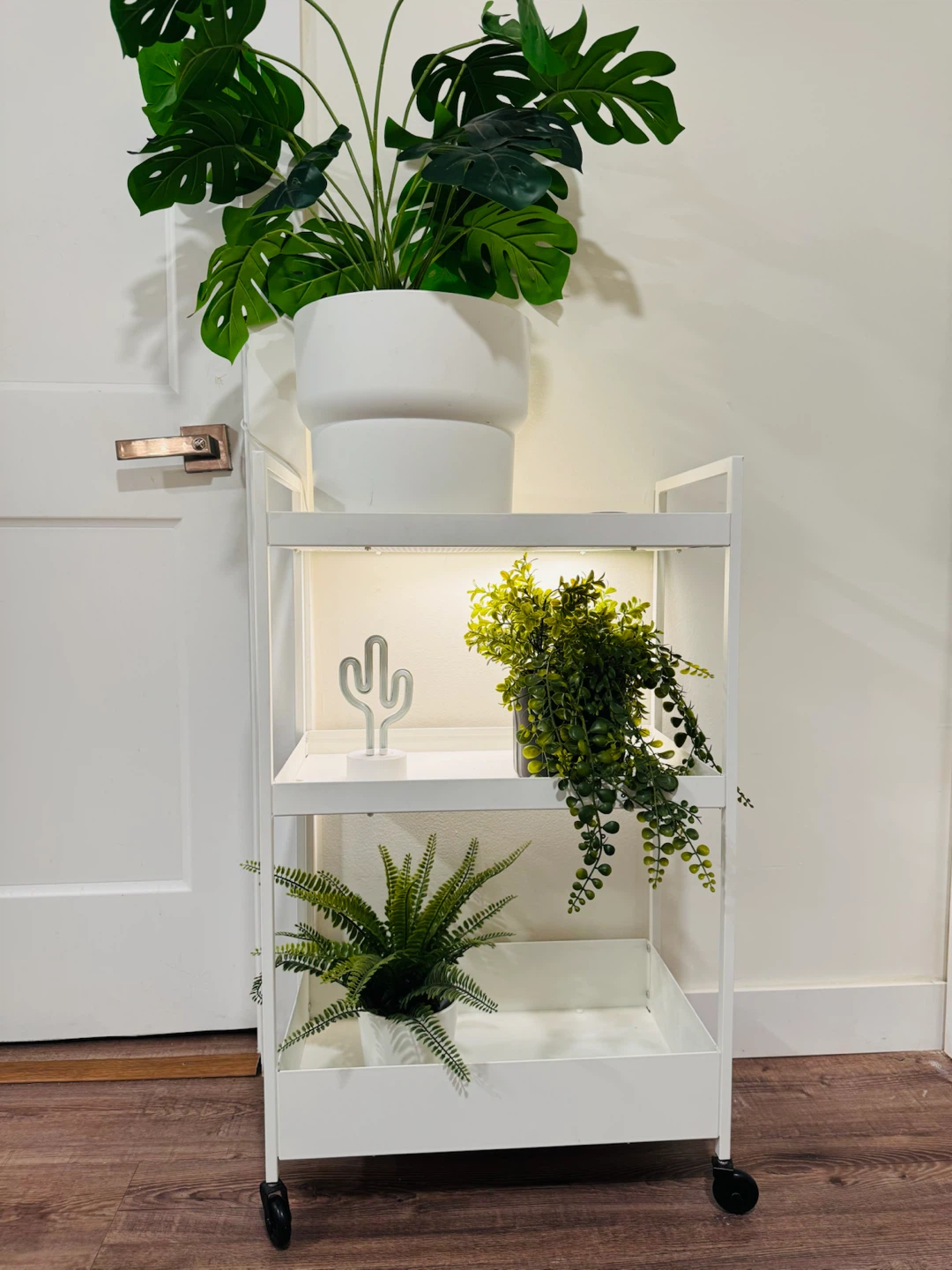 IKEA White Rolling Cart