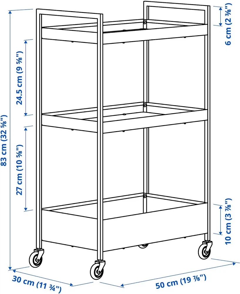 IKEA White Rolling Cart - photo 5
