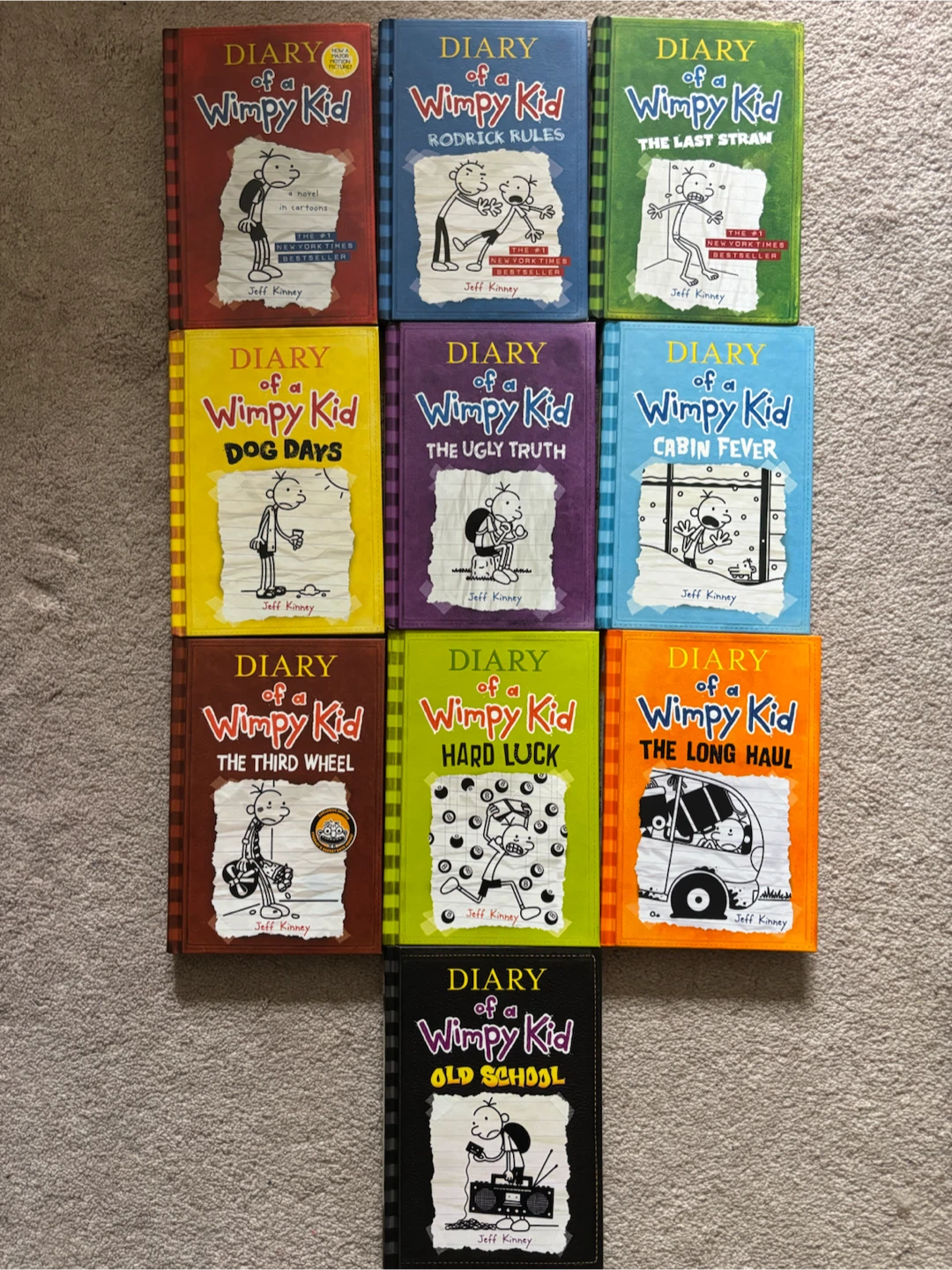 Diary of a Wimpy Kid Books 1-10 + Movie Diary