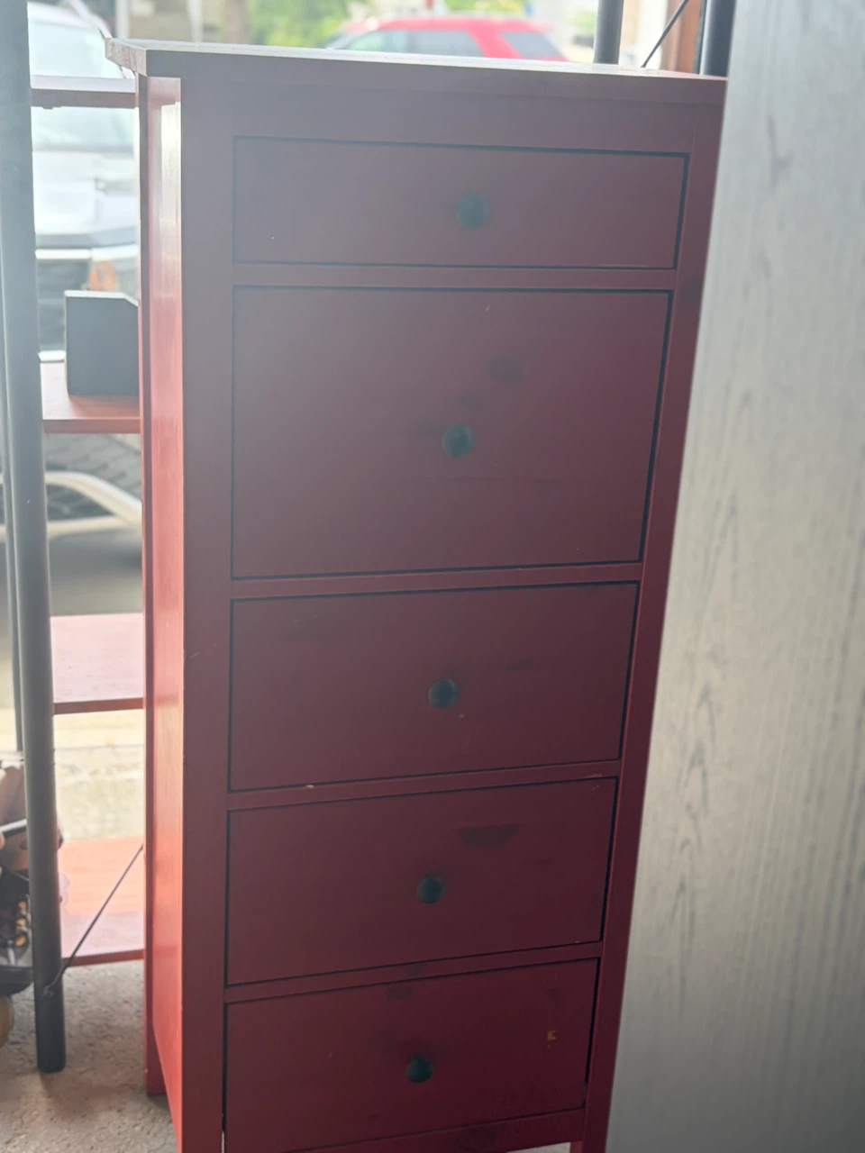 Red 5-Drawer Chest