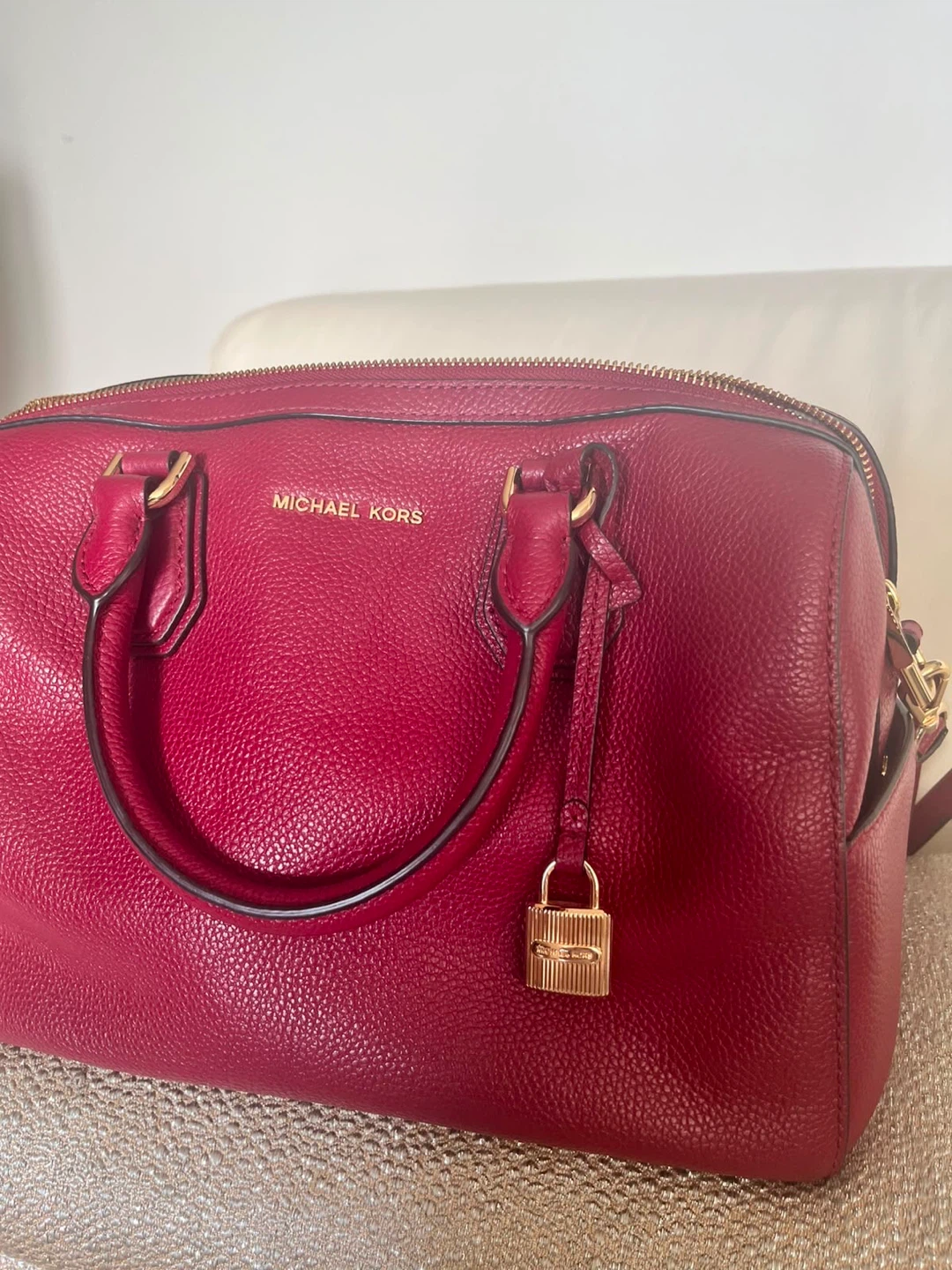 Michael Kors Red Leather Satchel Bag - photo 2