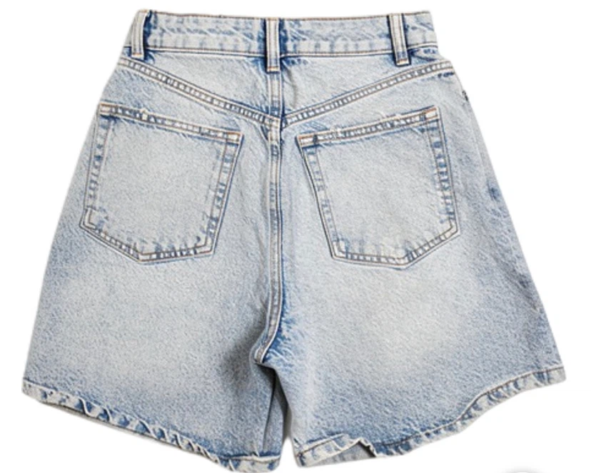 Zara Acid Wash Denim Shorts Size 2 - photo 2