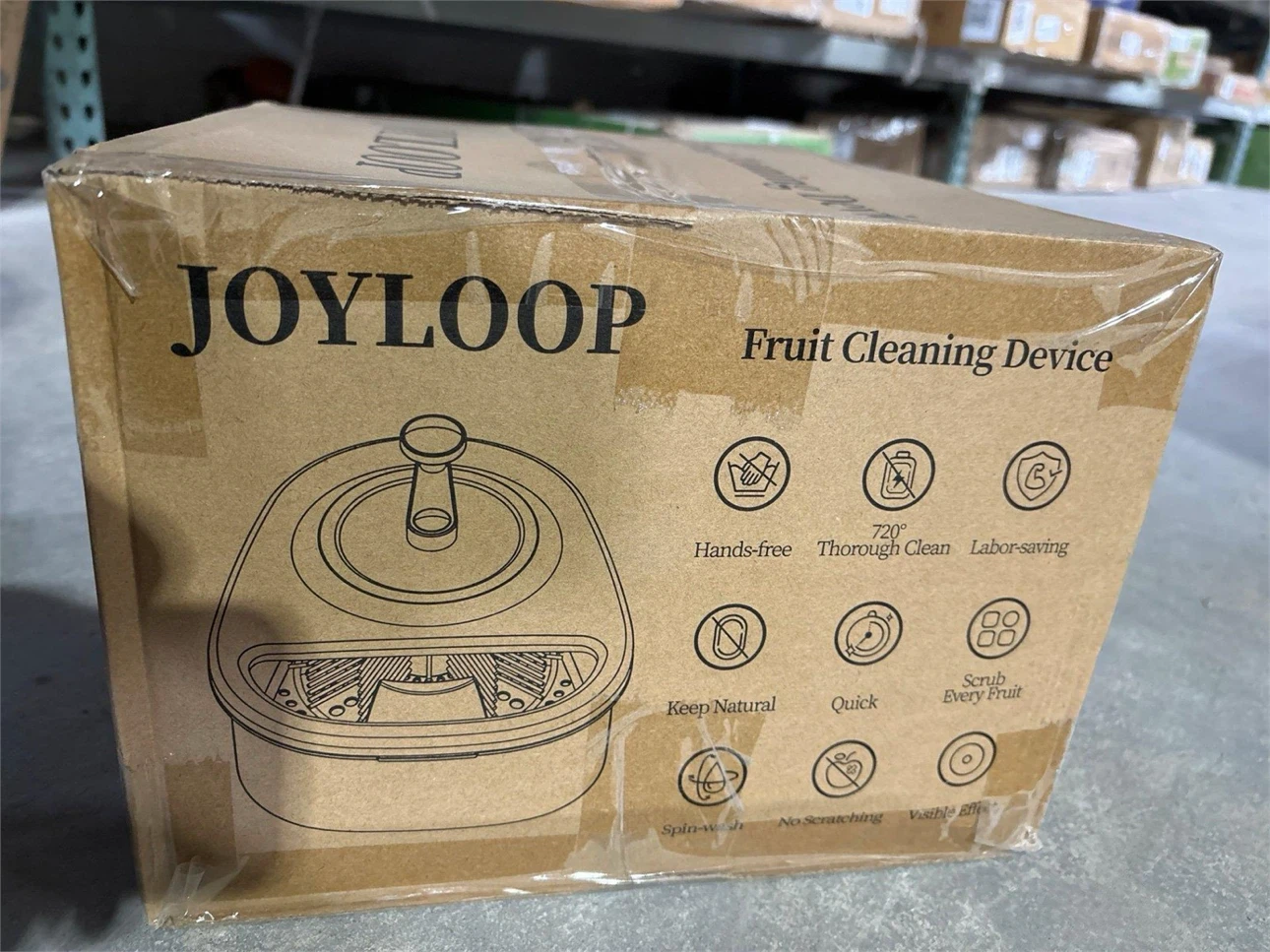 JOVLOOP Fruit Cleaning Device Spin Scrubber Brush - photo 2