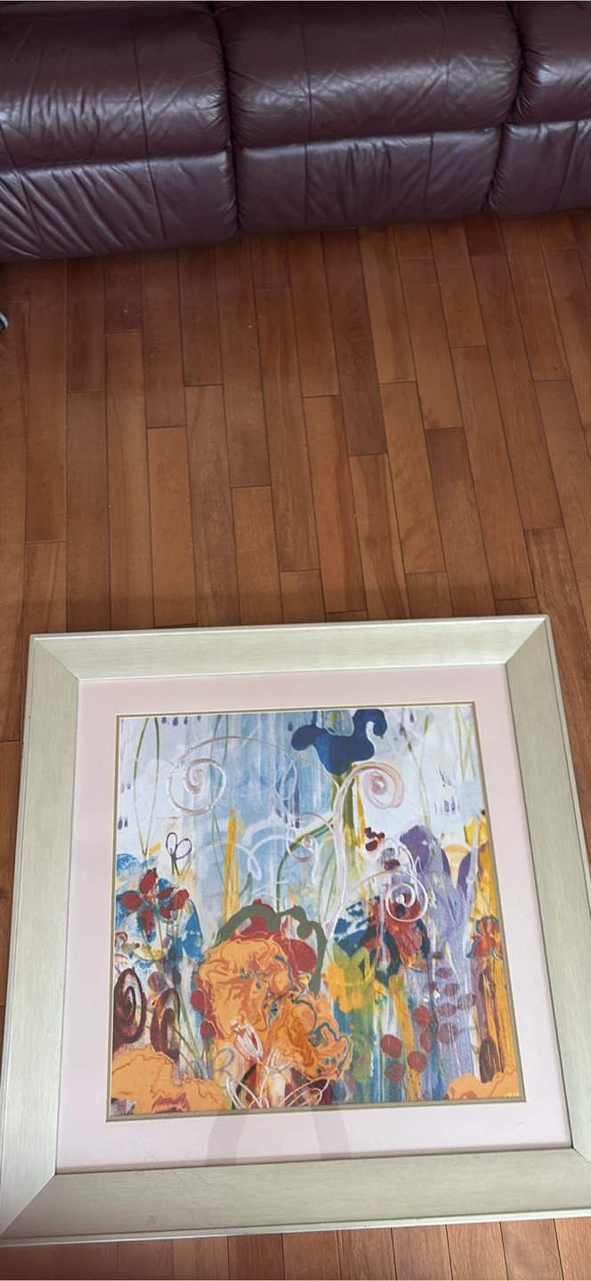 Framed Floral Abstract Art Print - photo 2