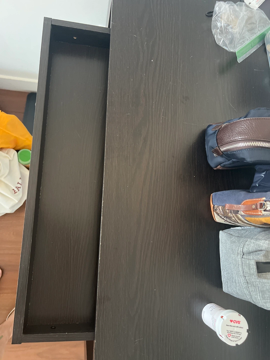 Black Desk with Drawer - photo 2