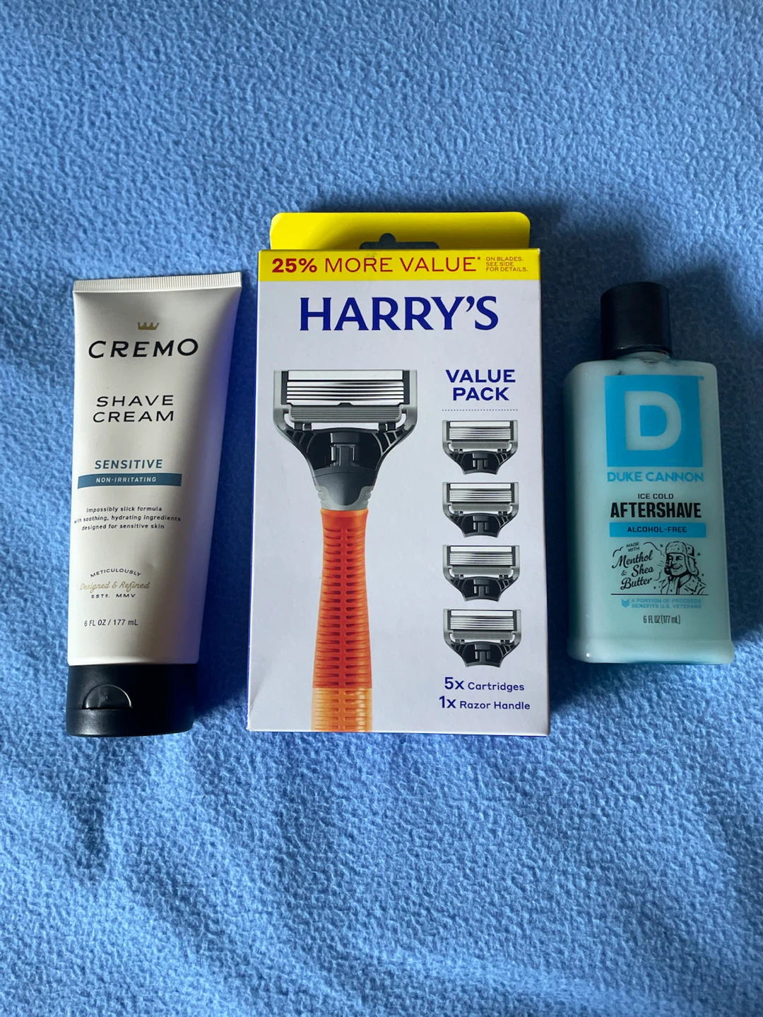 Harry's Razor Value Pack, shave Cream & Duke Cannon Aftershave