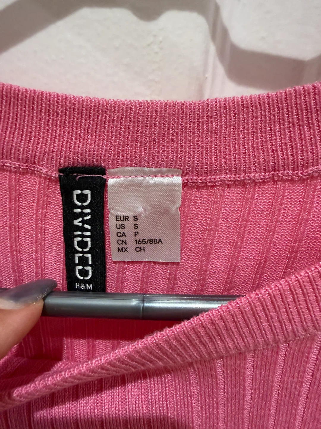 Long Sleeve Top - Pink - Size S - photo 2