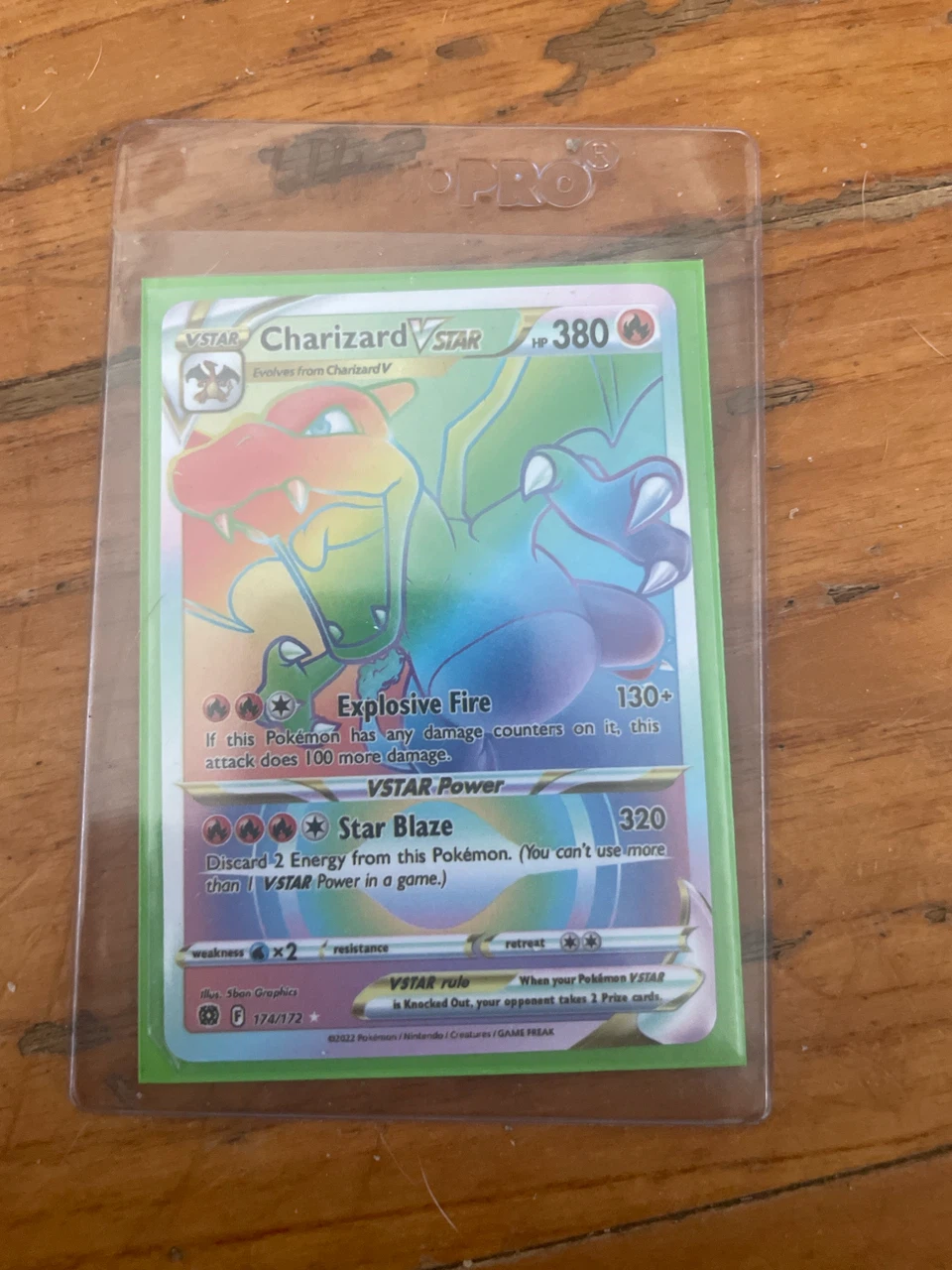 Pokemon Charizard VSTAR Rainbow Rare 174/172 Card
