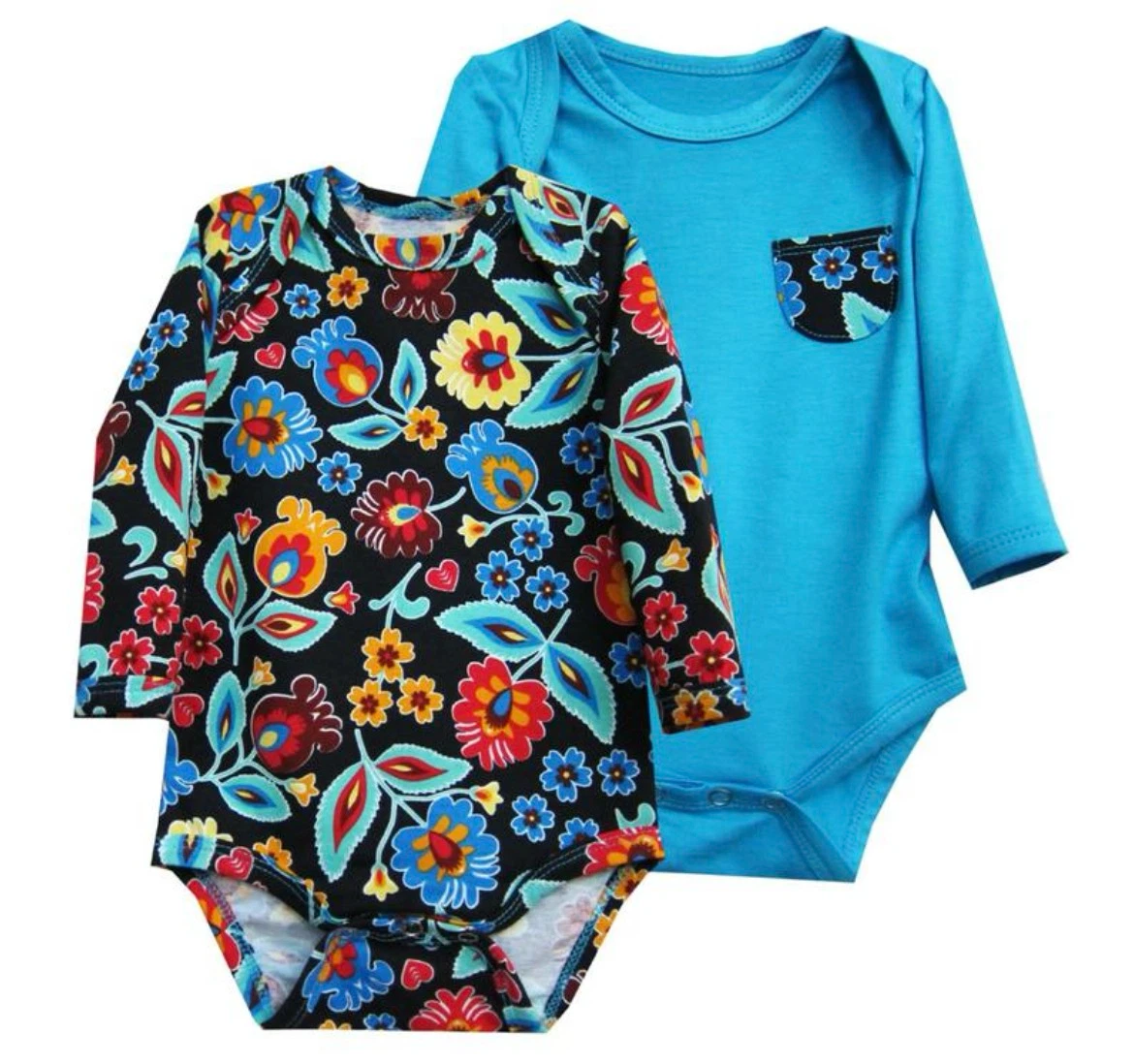 Baby Girls 2-Pack Long Sleeve Bodysuits – Size 68 - photo 3