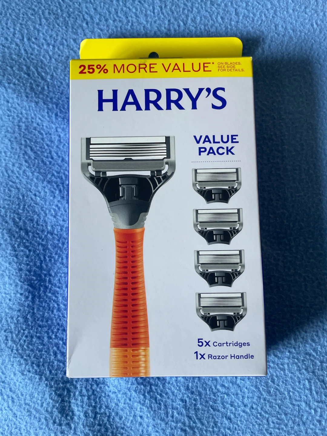 Harry's Razor Value Pack with 5 Cartridges and 1 Handle