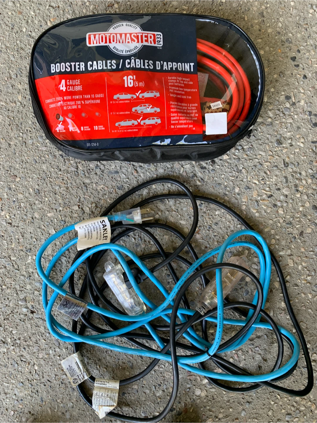 MotoMaster Booster Cables & Block Heater Extension Cord