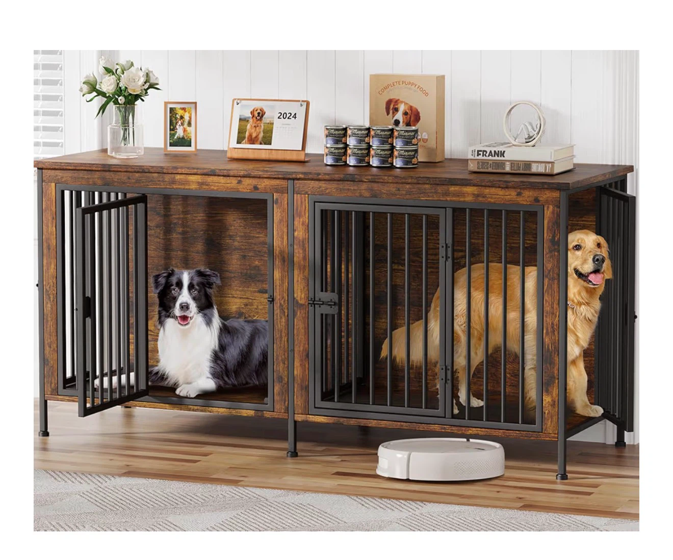 Double Dog Crate End Table - photo 2